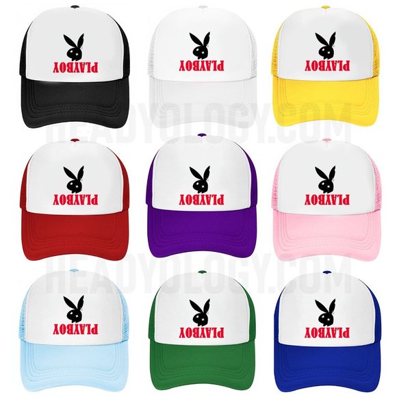BlackPlayboy Bunny baseball hat meshaback snapback trucker hat - Picture 1 of 10